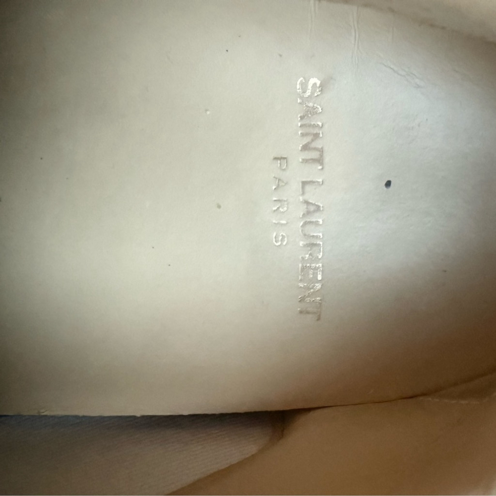 Saint Laurent Beige Pink Court Classic SL/06 Sneakers Low top Leather Size 36.5 - Picture 6 of 11